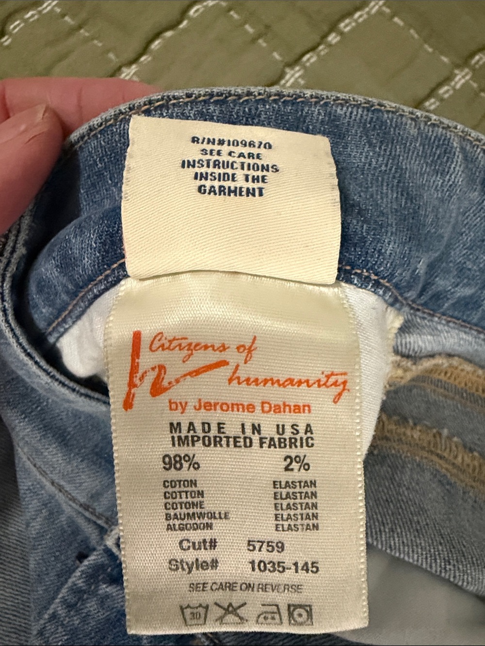 Citizens Of Humanity Hutton Wide Leg Jeans 29 Y2K Made in the USA - Picture 5 of 8